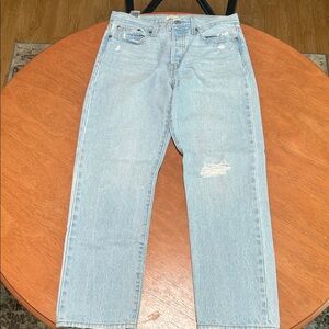 Light Blue Distressed Women's Jeans